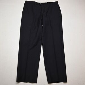 Canali 1934 33x30 Navy Blue 100% Wool Flat Front Straight Dress Mens Pants